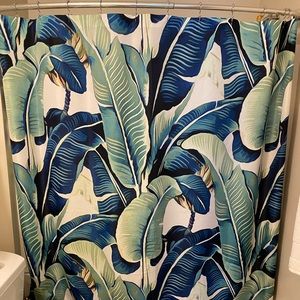 Society6 Palm Leaf Shower Curtain